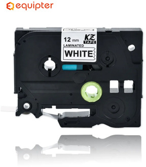 12mm Black on White Tze231 Laminated Label Tape Compatible Brother p-touch label printers Tze-231 Tze 231 tz231 tz-231 tze tapes