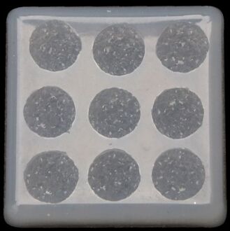 12Mm Kristal Cluster Mold Platte Ronde Resin Gem Oorbellen Mold Sieraden Maken Tool
