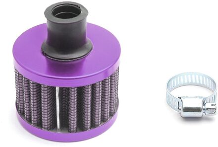 12Mm Mini Cold Air Intake Filter Turbo Vent Carter Auto Ontluchtingsventiel Cover Luchtfilter Update Accessoires paars