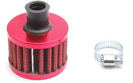 12Mm Mini Cold Air Intake Filter Turbo Vent Carter Auto Ontluchtingsventiel Cover Luchtfilter Update Accessoires rood