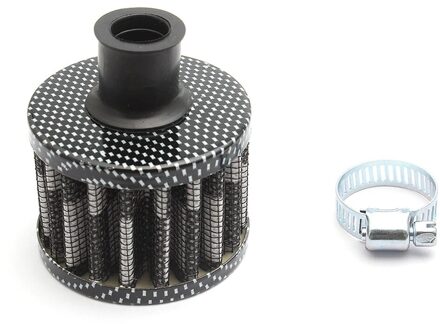 12Mm Mini Cold Air Intake Filter Turbo Vent Carter Auto Ontluchtingsventiel Cover Luchtfilter Update Accessoires zwart