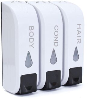 12Oz Muur Gemonteerde Vloeistoffen Zeepdispenser 1/2/3 Kamer Badkamer Douche Shampoo Zeepdispenser 3-chamber