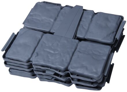 12Pc Grey Tuin Hek Rand Cobbled Steen Effect Plastic Gazon Rand Plant Grens Decoraties Bloem Bed Grens