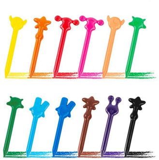 12Pcs 12 Kleuren Alien Krijt Leuke Kinderen Studenten Graffiti Pennen Schilderij Tekening Briefpapier Levert