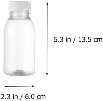 12Pcs 250Ml Transparante Plastic Water Flessen Lege Melk Yoghurt Drank Opslag Flessen Sap Potten Drinkbeker