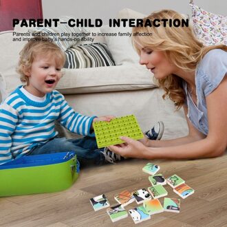 12Pcs 3D Jigsaw Cubes Puzzlesd Dier Plastic Bouwsteen Diy Embled Combinatie Puzzel Speelgoed