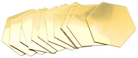 12Pcs 3D Spiegel Muurstickers Hexagon Vorm Vinyl Verwijderbare Muursticker Decal Diy Home Decoratie Art Spiegel Ornamenten Wwo Goud / Xs