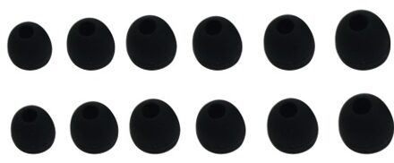 12PCS / 6 Pairs Replacement Earbuds Ear Tips Ear Buds Silicone Tips for In-Ear Headphones 3 Sizes Small Medium Large Headphone Accessories