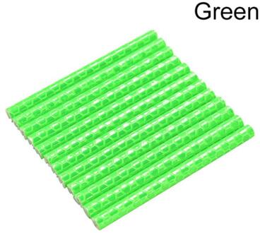 12Pcs 75Mm Bike Outdoor Strip Reflector Fiets Mountainbiken Velg Spoke Mount Buis Waarschuwingslampje Strip reflector groen