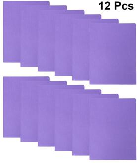 12Pcs A4 2 Zakken Kraftpapier Bestandsmap Bruin Houder Document Map Office Project Bestand Presentatiemap paars