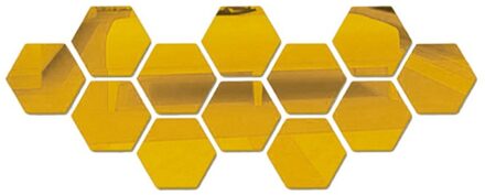 12PCS Acryl Spiegel Muurstickers Zelfklevende Verwijderbare Zeshoekige Decoratieve Spiegel Vel Voor Thuis Woonkamer Slaapkamer Decor 3 / 80x70x40CM