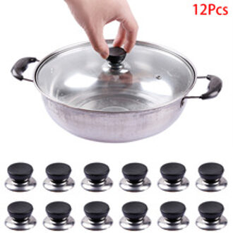 12pcs Anti Kookgerei Vervanging Keuken Ronde Pan Holding Universele Schroef Pot Cap Knop Cover Accessoires Deksel Handvat handgreep