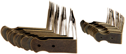 12Pcs Antique Bronze Luggage Case Box Corner Brackets Decorative Furniture Decoration Wooden Case Feet Leg Corner Protector