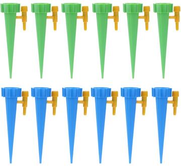 12Pcs Automatische Drip Irrigatie Tool Spikes Automatische Bloem Plant Tuin Watering Kit Verstelbare Water Self-Watering Apparaat