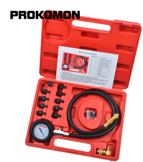12Pcs Engine Oil Pressure Test Kit Tester Car Garage Tool Low Oil Warning Devices