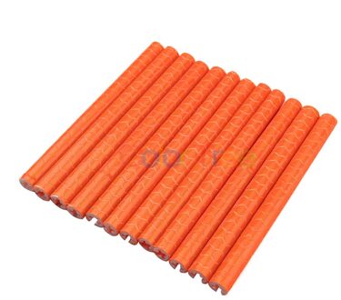 12Pcs Fiets Mountainbiken Velg Spoke Mount Clip Tube Waarschuwingslampje Strip Reflector Reflecterende Outdoor 75mm Oranje