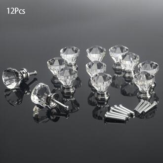 12Pcs Handvat Househeld Diy Drawer Pull Handle Knoppen Diamant Vorm Locker Lades Knop Kast Kandles Meubels Accessoires