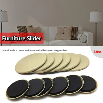 12Pcs Heavy Duty Furniture Moving Sliders Table Moving Pads Floor Protectors House Moving Helper Easy Moving Accessories