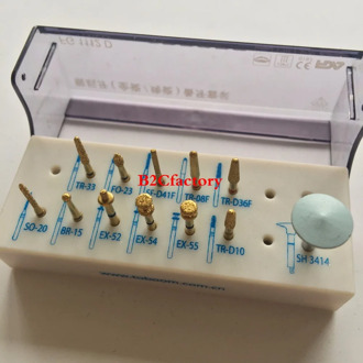 12PCS/KIT Dental lab burs Dental Teeth Polishing Drills preparation kit anterior posterior ceramics zirconia crown