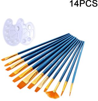 12Pcs Kunstenaar Penselen Set Acryl Olie Aquarel Schilderen Craft Art Model Kunstenaar Penselen