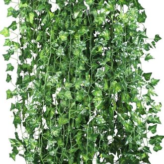 12Pcs Kunstplanten Van Wijnstok Valse Bloemen Ivy Opknoping Garland Voor De Wedding Party Home Bar Tuin Wanddecoratie outdoor