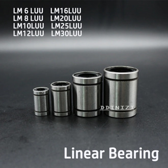 12pcs/lot LM8UU LM10UU LM12UU LM16UU LM20UU LM8LUU Linear Bushing 8mm CNC Linear Bearings for Rods Liner Rail Linear Shaft