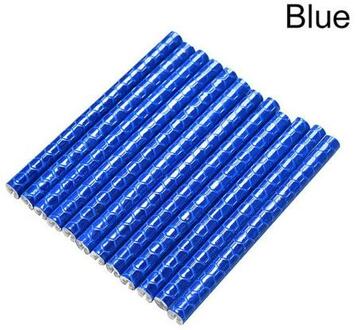 12Pcs Mountainbiken Velg Spoke Mount Tube Waarschuwing Strip Reflector Blauw