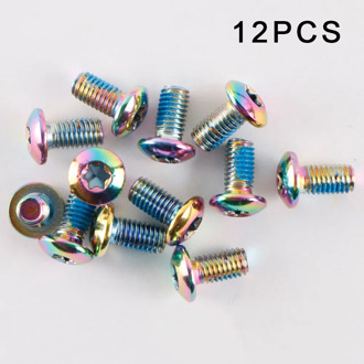 12pcs MTB Bike Bicycle Disc Brake Rotor Torx T25 Screw 5x9.8mm Bolts MTB Bike Alloy Steel Disc Brake Rotor Fixing Screws