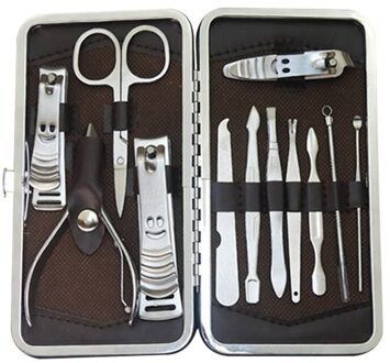 12Pcs Nagelknipper Set Rvs Nail Schaar Snijders Bestand Pincet Sets Huishoudelijke Nail Cutters Supplies Manicure Gereedschap