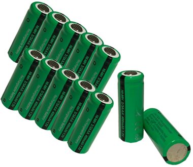 12Pcs Pkcell 1.2V Nimh 2/3AAA Batterijen 400Mah Ni-Mh Oplaadbare Batterij Geen Tab Platte Top