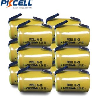 12Pcs Pkcell 4/5 Sc Batteria 4/5 Subc Batterij Oplaadbare Batterij 1.2V 1200Mah Ni-Cd 4/5SC Batterijen