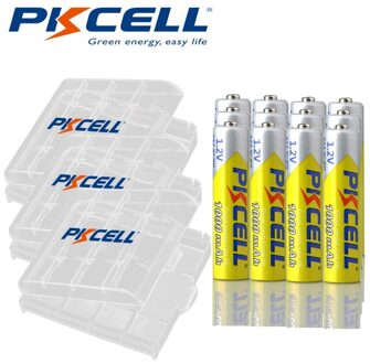 12Pcs * Pkcell Aaa Batterij 1.2V Nimh Oplaadbare Batterij 1000Mah 3A Batterijen En 3Pcs Batterij Dozen voor Afstandsbediening