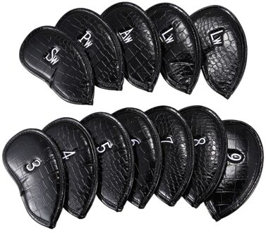 12Pcs Prachtige Pu Golf Club Cap Protector Golf Iron Head Cover Set Accessoires