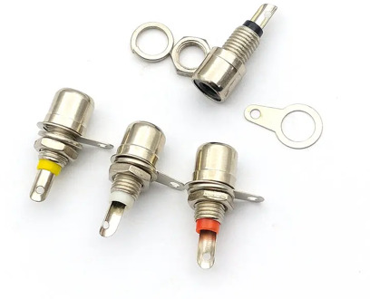 12pcs RCA Phono Chassis Panel Mount Female Socket Metal Connector adapter