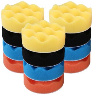 12Pcs Spons Polish Pad Kit 100Mm Auto Polijstmachine Pads Zelfklevende Polijsten Waxen Pad Voor Boot Polijstmachine voor Auto Krassen Verwijderen type B