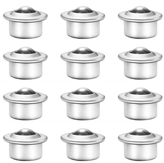 12PCS Stainless Steel Ball Transfer Bearing Casters Universal Base Conveyor Roller Ball