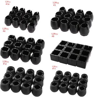 12Pcs Table Chair Leg Caps Rubber Feet Chair leg protector Furniture Foot Table Chair Leg End Caps Covers Tips Floor Protectors