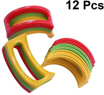 12Pcs Taco Rack Duurzaam Mexicaanse Pannenkoek Rack Lade Taco Houder Voor Home Restaurant Keuken (Rood + Geel + groen)