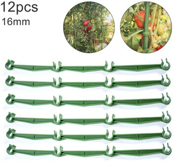 12Pcs Tuin Herbruikbare Uitbreidbaar Latwerk Connectors Gereedschap Tomaat Kooien Arm Verstelbare Plastic Groente Drijfstang B2 16mm 30cm
