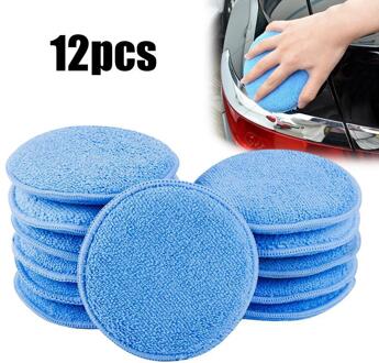 12Pcs Wassende Poolse Wax Foam Sponge Applicator Pads Auto Voertuig Glas Schoon Microfiber Schuim Spons Polish Wax Applicator Pads