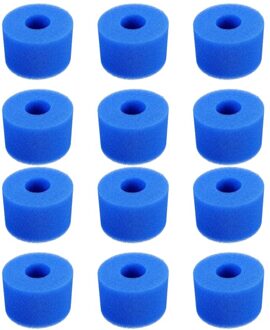 12Pcs Zwembad Schuim Spons Voor Intex S1 Herbruikbare Wasbare Biofoam Cleaner Zwembad Foam Zwemmen Accessorie