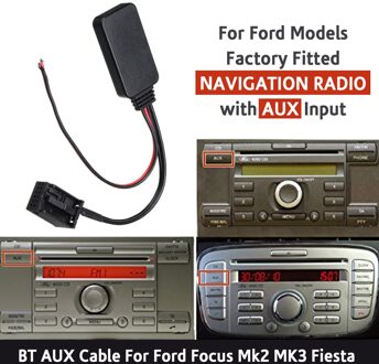 12Pin Autoradio 5.0 Bluetooth Module Aux Kabel Adapter Voor Ford Focus Mk2 MK3 Voor Ford Fiesta Voor Ford Fusion navigatie Radio