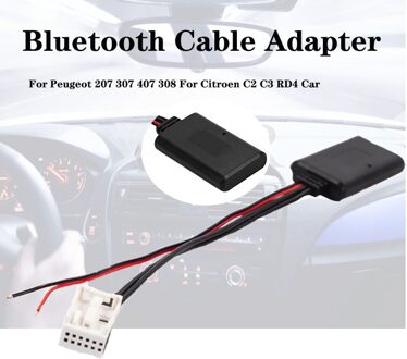 12Pin Bluetooth Module Wireless Radio Stereo AUX-IN Aux Cable Adapter For Peugeot 207 307 407 308 For Citroen C2 C3 RD4 Car