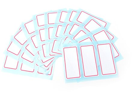 12Sheets/Pack Zelfklevende Label Blanco Note Label Bar Kleverige Witte Beschrijfbare Naam Sticker 34*73Mm