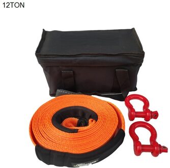 12TX9M,75Mm Heavy Duty Trailer Touw Met Boom Holding Riem Lier Touw Cross-Country Rescue Accessoires Trekhaak