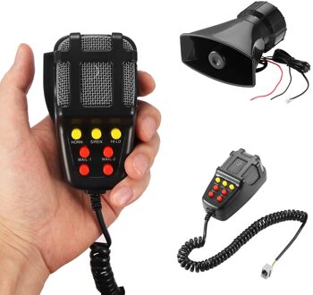 12V 100W 7 Tone Auto SUV Emergency Sirene Auto Sirene Hoorn Mic PA Luidspreker Systeem Emergency Versterker Hooter