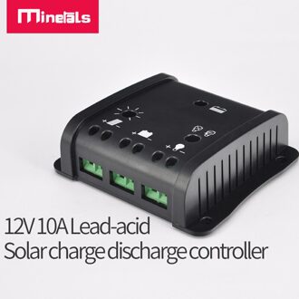 12V 10A Zonne-energie Lading Ontlading Controller Pwm Solar Laadregelaar Li Ion LFP4 Lood-zuur Controller 12V 10A Lead-acid