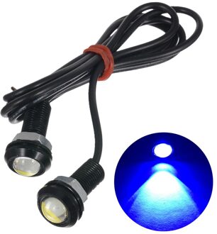 12V 10W 18MM Eagle Eye Led-dagrijverlichting DRL Backup Licht Voor Motorfiets Boot Motocross auto Styling Licht Blauw
