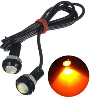 12V 10W 18MM Eagle Eye Led-dagrijverlichting DRL Backup Licht Voor Motorfiets Boot Motocross auto Styling Licht geel