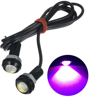 12V 10W 18MM Eagle Eye Led-dagrijverlichting DRL Backup Licht Voor Motorfiets Boot Motocross auto Styling Licht paars